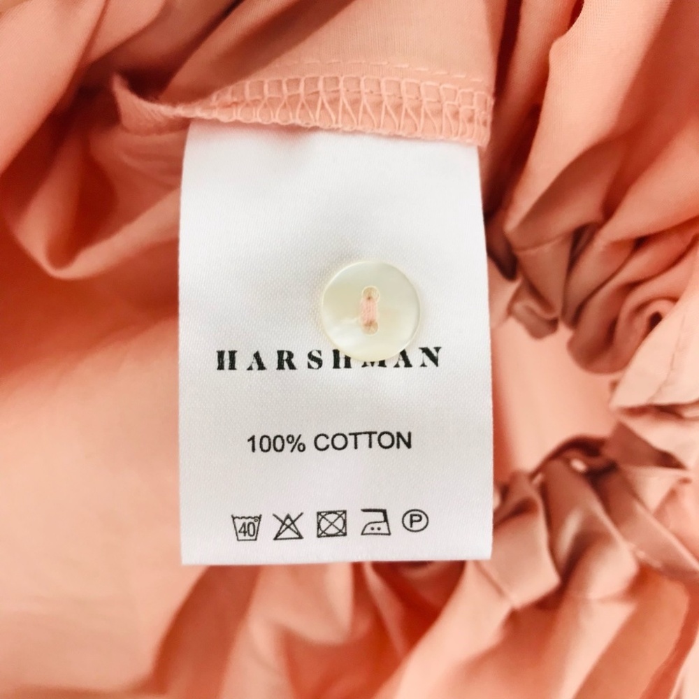 Harshman Long Sleeve Button Down Peach Size Medium - image 4